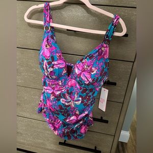 Lilly Pulitzer Tankini top orchid you not swim